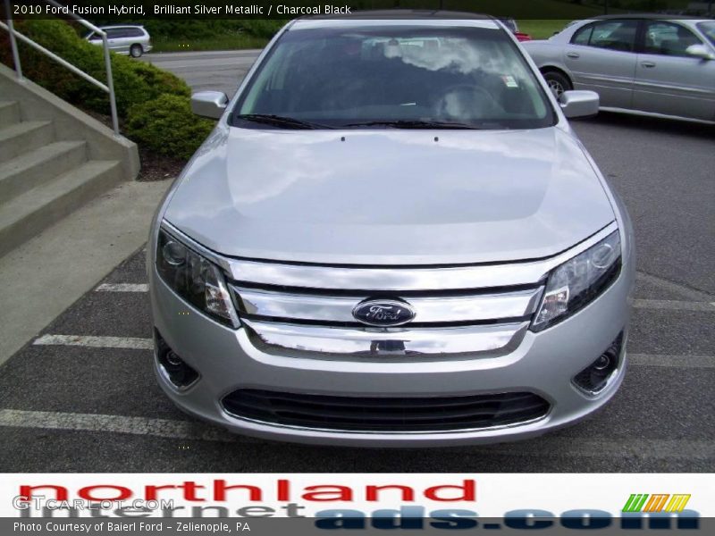 Brilliant Silver Metallic / Charcoal Black 2010 Ford Fusion Hybrid