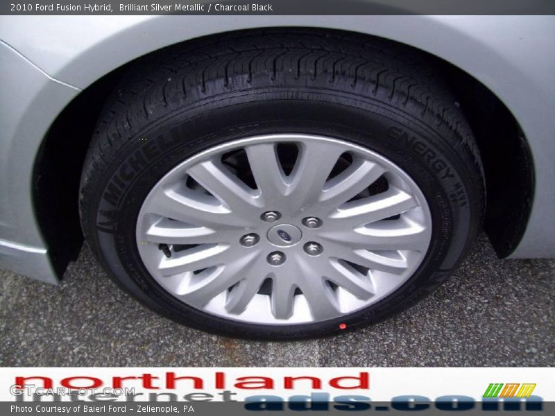 Brilliant Silver Metallic / Charcoal Black 2010 Ford Fusion Hybrid