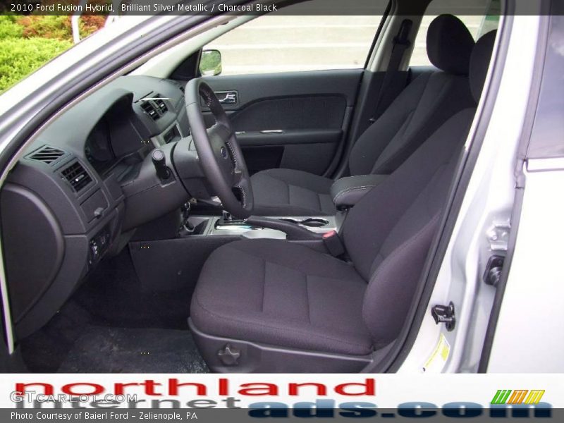 Brilliant Silver Metallic / Charcoal Black 2010 Ford Fusion Hybrid