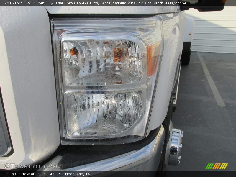 White Platinum Metallic / King Ranch Mesa/Adobe 2016 Ford F350 Super Duty Lariat Crew Cab 4x4 DRW