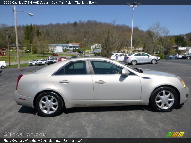 Gold Mist / Light Titanium/Ebony 2009 Cadillac CTS 4 AWD Sedan