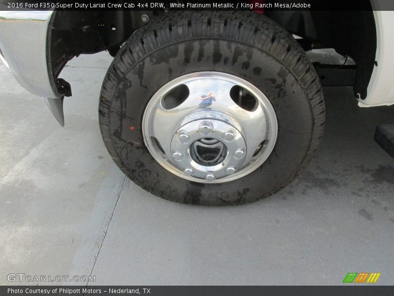 White Platinum Metallic / King Ranch Mesa/Adobe 2016 Ford F350 Super Duty Lariat Crew Cab 4x4 DRW