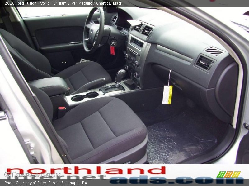 Brilliant Silver Metallic / Charcoal Black 2010 Ford Fusion Hybrid