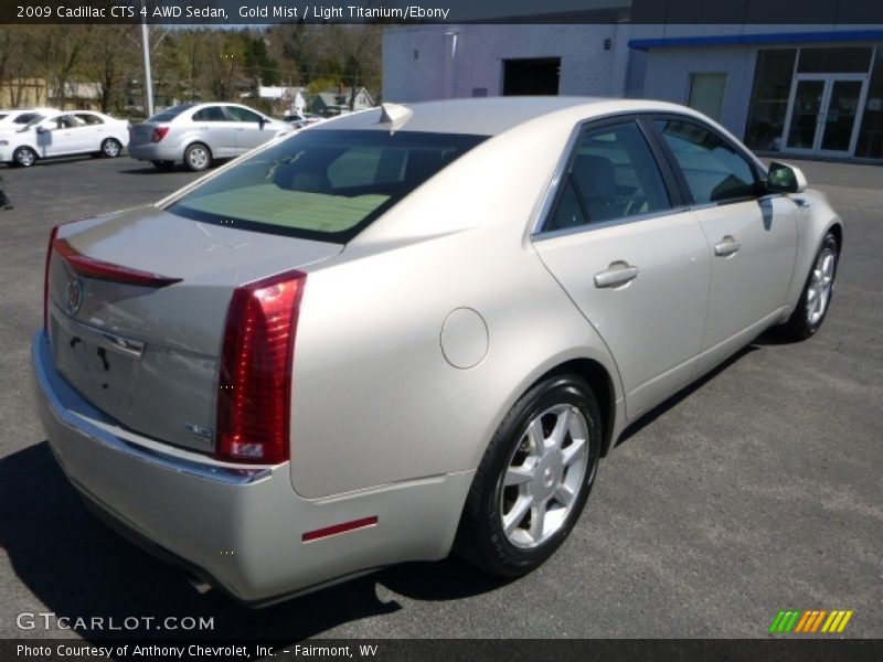 Gold Mist / Light Titanium/Ebony 2009 Cadillac CTS 4 AWD Sedan