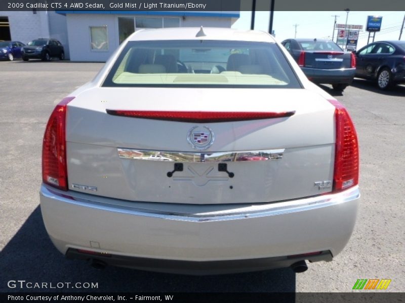 Gold Mist / Light Titanium/Ebony 2009 Cadillac CTS 4 AWD Sedan