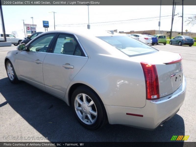 Gold Mist / Light Titanium/Ebony 2009 Cadillac CTS 4 AWD Sedan