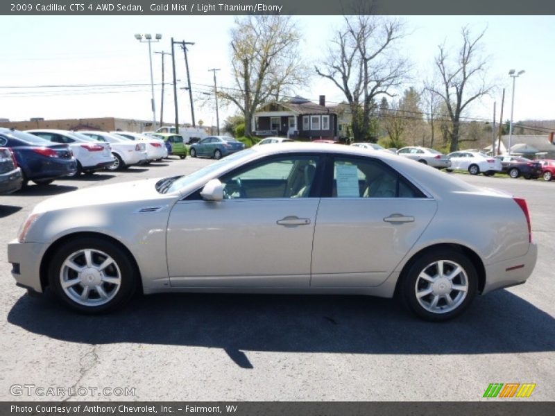 Gold Mist / Light Titanium/Ebony 2009 Cadillac CTS 4 AWD Sedan