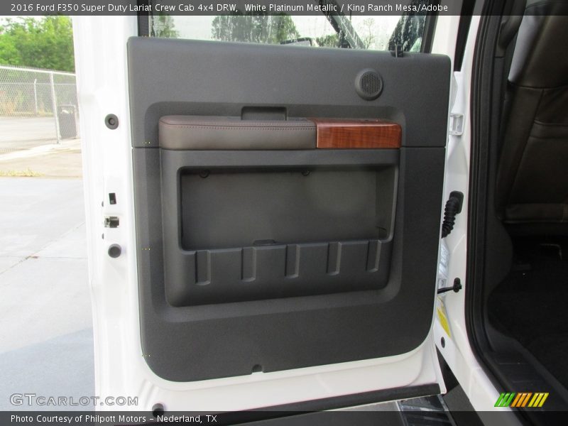 White Platinum Metallic / King Ranch Mesa/Adobe 2016 Ford F350 Super Duty Lariat Crew Cab 4x4 DRW