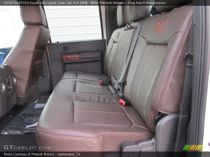 White Platinum Metallic / King Ranch Mesa/Adobe 2016 Ford F350 Super Duty Lariat Crew Cab 4x4 DRW