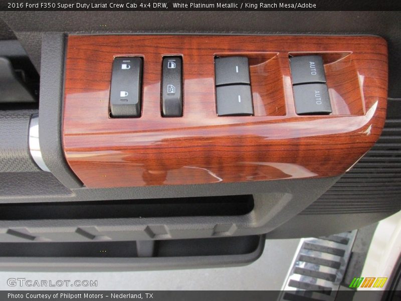 White Platinum Metallic / King Ranch Mesa/Adobe 2016 Ford F350 Super Duty Lariat Crew Cab 4x4 DRW