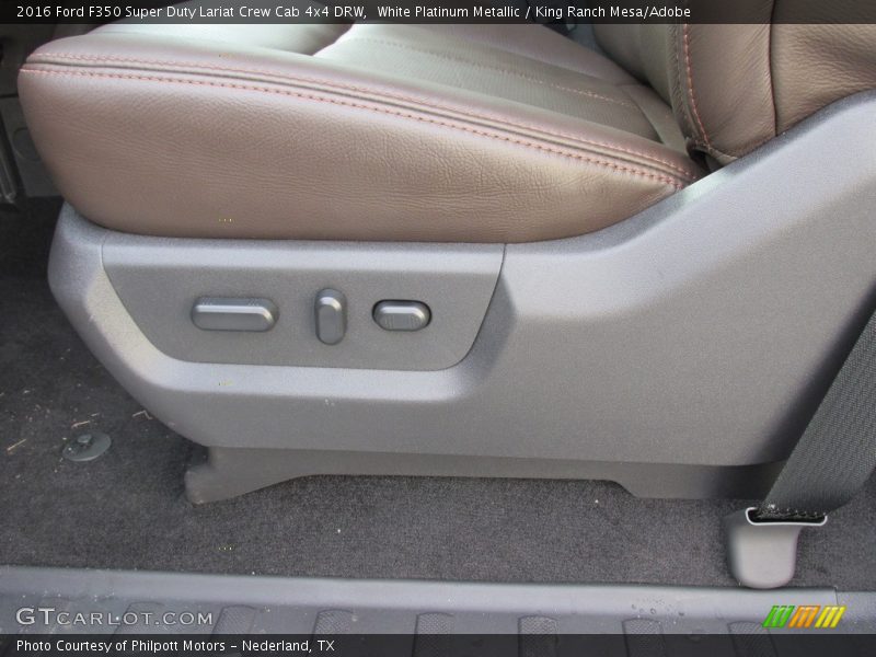 White Platinum Metallic / King Ranch Mesa/Adobe 2016 Ford F350 Super Duty Lariat Crew Cab 4x4 DRW