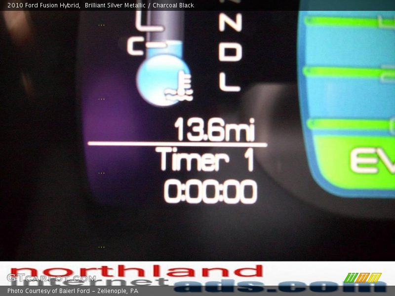 Brilliant Silver Metallic / Charcoal Black 2010 Ford Fusion Hybrid