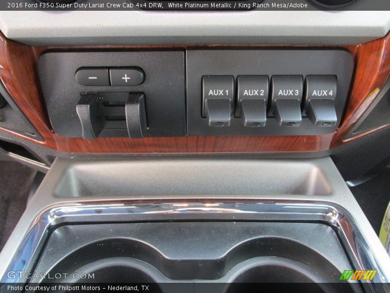 White Platinum Metallic / King Ranch Mesa/Adobe 2016 Ford F350 Super Duty Lariat Crew Cab 4x4 DRW