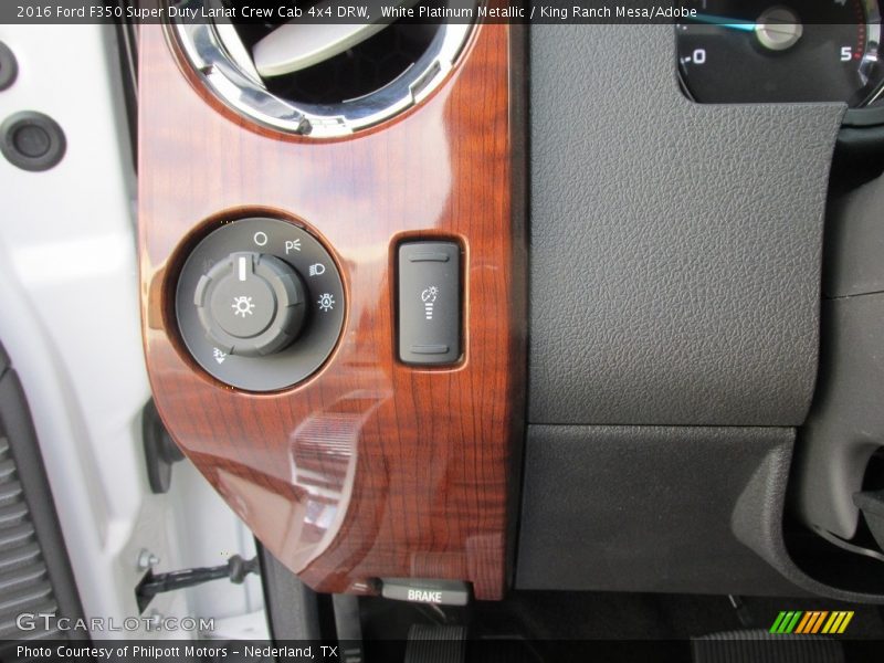 White Platinum Metallic / King Ranch Mesa/Adobe 2016 Ford F350 Super Duty Lariat Crew Cab 4x4 DRW