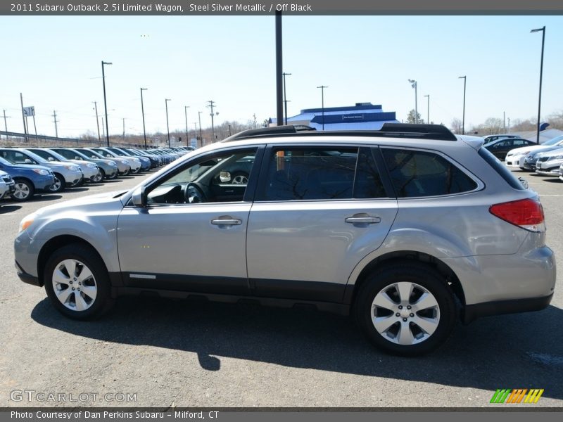 Steel Silver Metallic / Off Black 2011 Subaru Outback 2.5i Limited Wagon