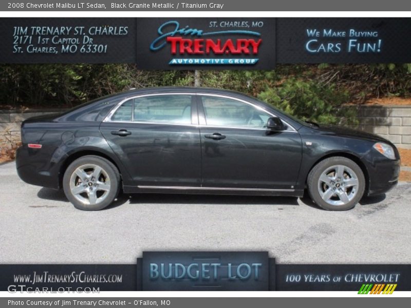 Black Granite Metallic / Titanium Gray 2008 Chevrolet Malibu LT Sedan