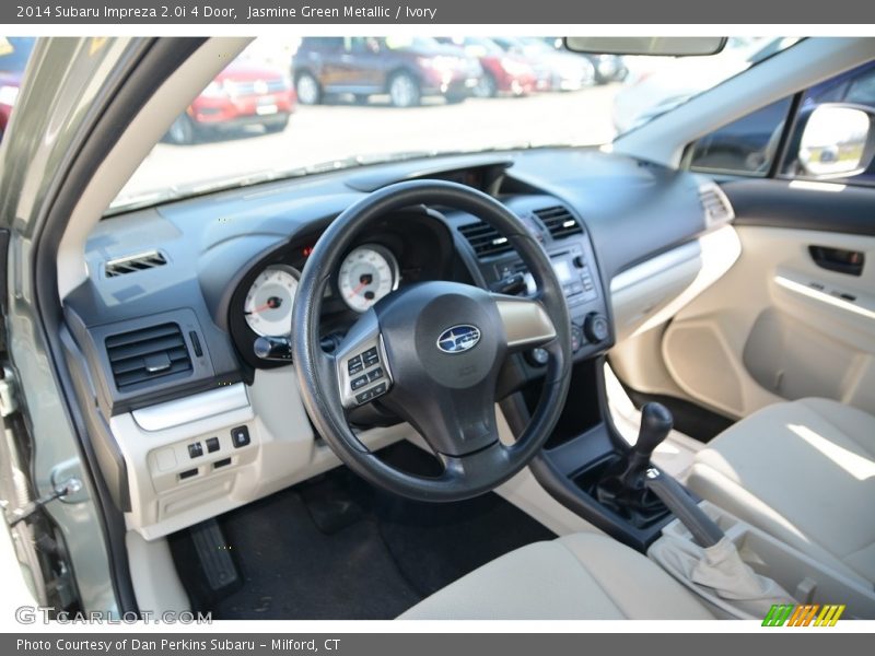 Jasmine Green Metallic / Ivory 2014 Subaru Impreza 2.0i 4 Door