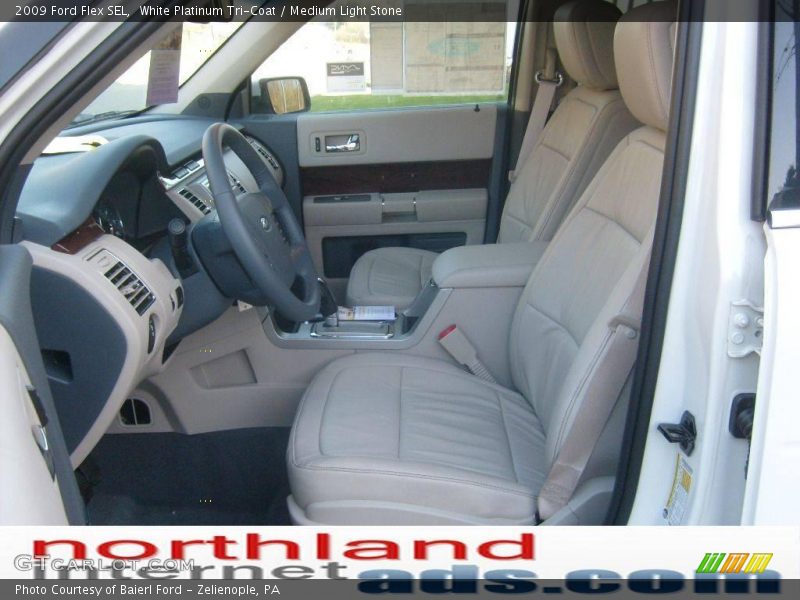 White Platinum Tri-Coat / Medium Light Stone 2009 Ford Flex SEL