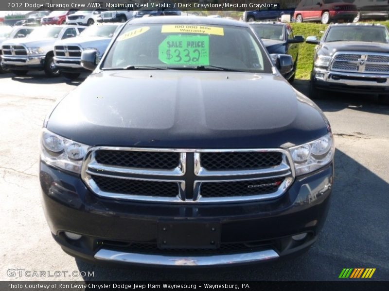 Maximum Steel Metallic / Dark Graystone/Medium Graystone 2012 Dodge Durango Crew AWD