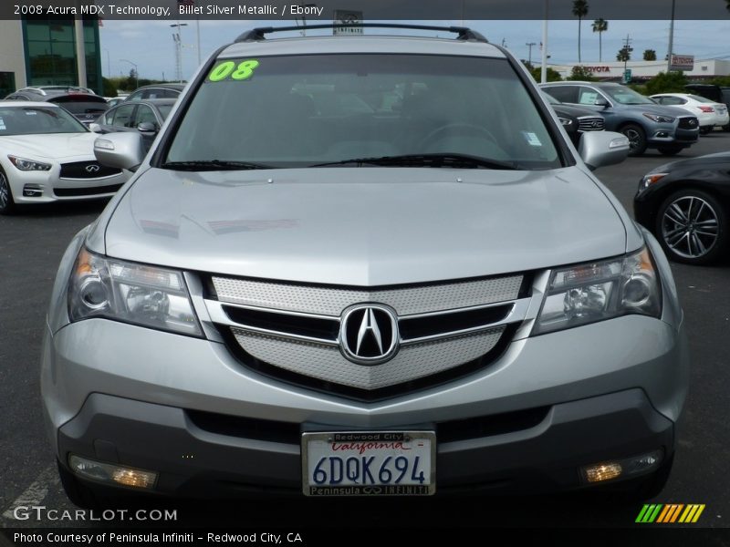 Billet Silver Metallic / Ebony 2008 Acura MDX Technology