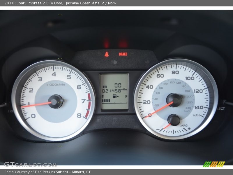 Jasmine Green Metallic / Ivory 2014 Subaru Impreza 2.0i 4 Door