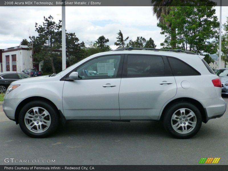 Billet Silver Metallic / Ebony 2008 Acura MDX Technology