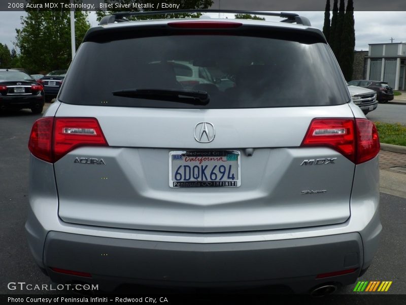 Billet Silver Metallic / Ebony 2008 Acura MDX Technology