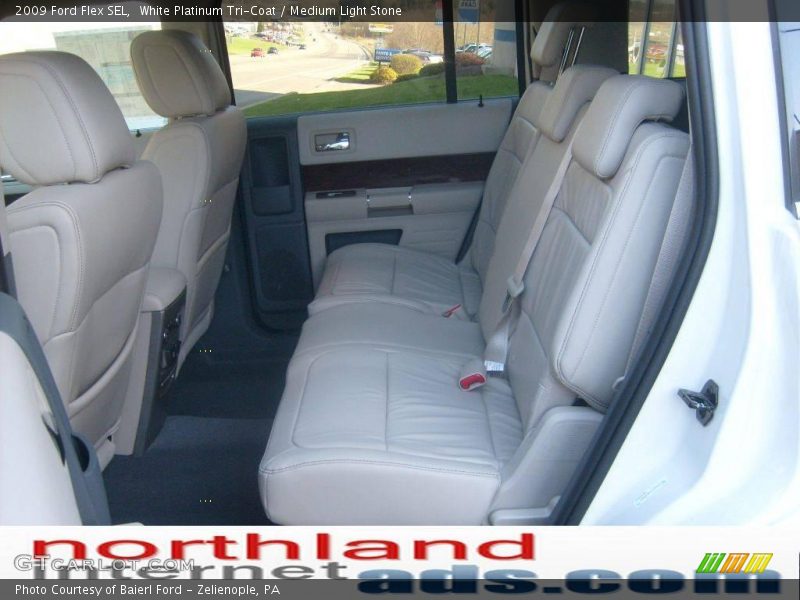 White Platinum Tri-Coat / Medium Light Stone 2009 Ford Flex SEL