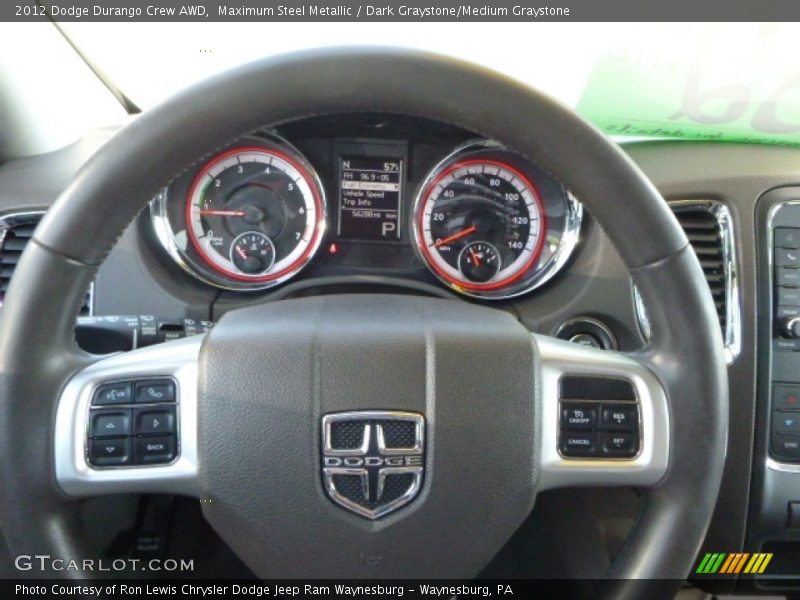Maximum Steel Metallic / Dark Graystone/Medium Graystone 2012 Dodge Durango Crew AWD