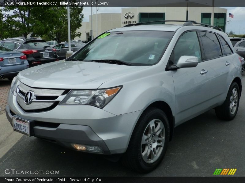 Billet Silver Metallic / Ebony 2008 Acura MDX Technology