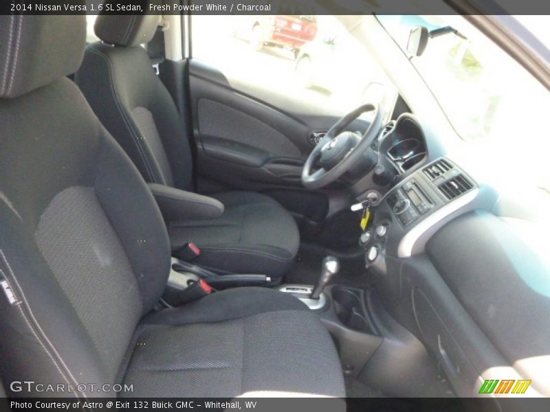 Fresh Powder White / Charcoal 2014 Nissan Versa 1.6 SL Sedan
