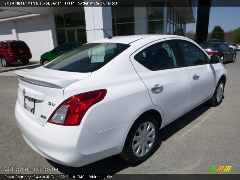 Fresh Powder White / Charcoal 2014 Nissan Versa 1.6 SL Sedan