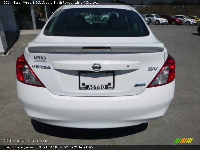 Fresh Powder White / Charcoal 2014 Nissan Versa 1.6 SL Sedan