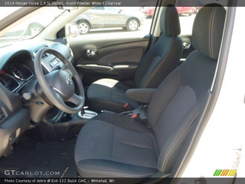 Fresh Powder White / Charcoal 2014 Nissan Versa 1.6 SL Sedan