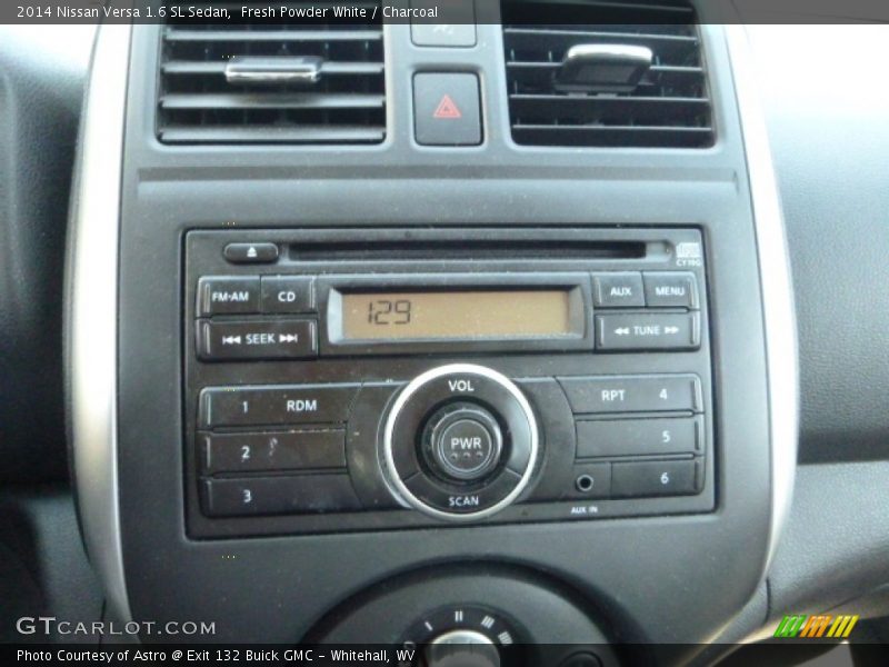 Fresh Powder White / Charcoal 2014 Nissan Versa 1.6 SL Sedan