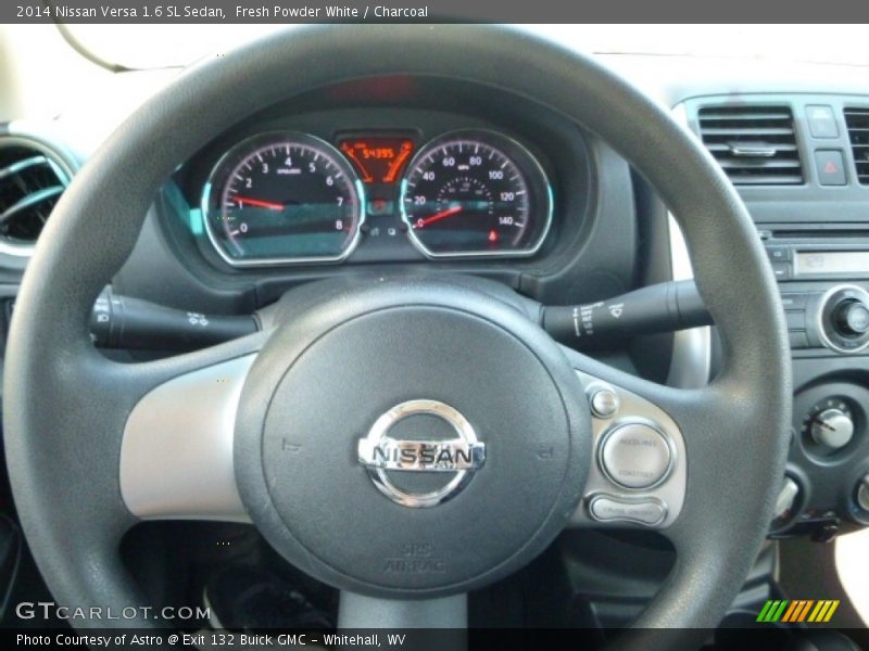 Fresh Powder White / Charcoal 2014 Nissan Versa 1.6 SL Sedan