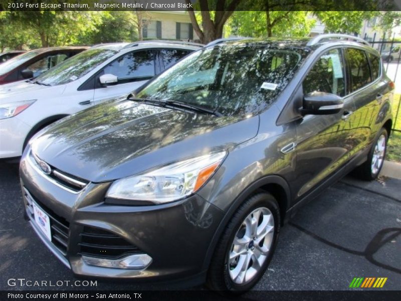 Magnetic Metallic / Charcoal Black 2016 Ford Escape Titanium