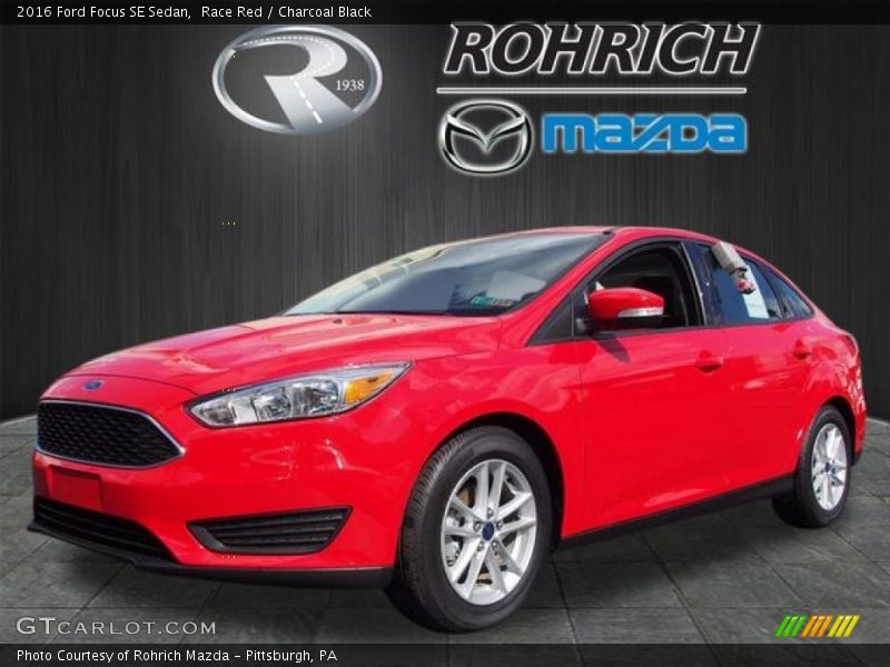 Race Red / Charcoal Black 2016 Ford Focus SE Sedan
