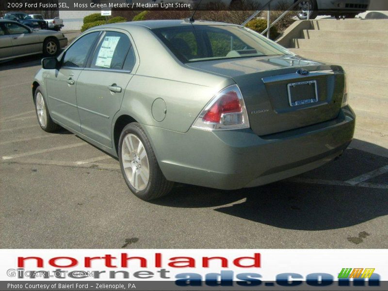 Moss Green Metallic / Medium Light Stone 2009 Ford Fusion SEL
