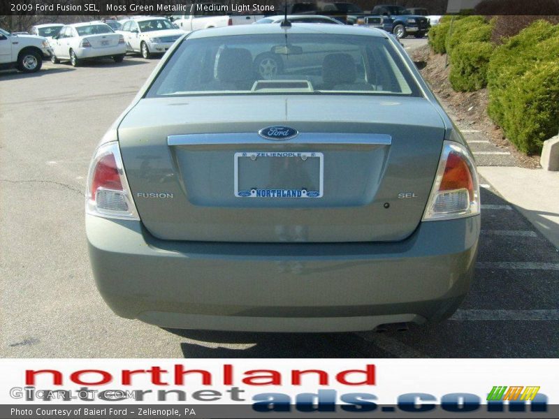 Moss Green Metallic / Medium Light Stone 2009 Ford Fusion SEL