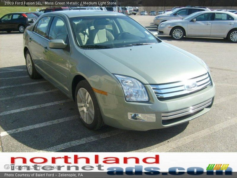 Moss Green Metallic / Medium Light Stone 2009 Ford Fusion SEL