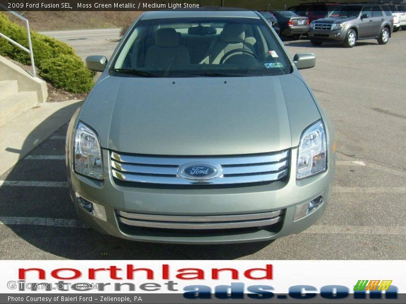 Moss Green Metallic / Medium Light Stone 2009 Ford Fusion SEL