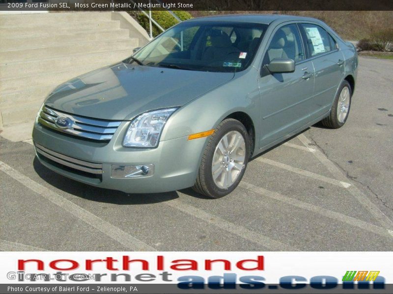 Moss Green Metallic / Medium Light Stone 2009 Ford Fusion SEL