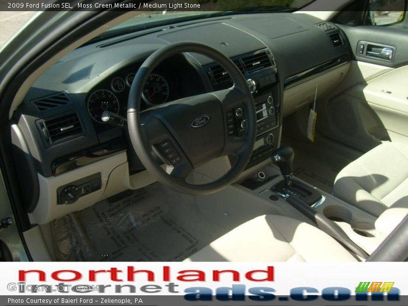 Moss Green Metallic / Medium Light Stone 2009 Ford Fusion SEL