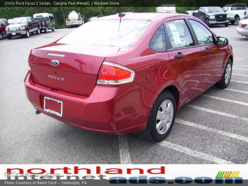 Sangria Red Metallic / Medium Stone 2009 Ford Focus S Sedan