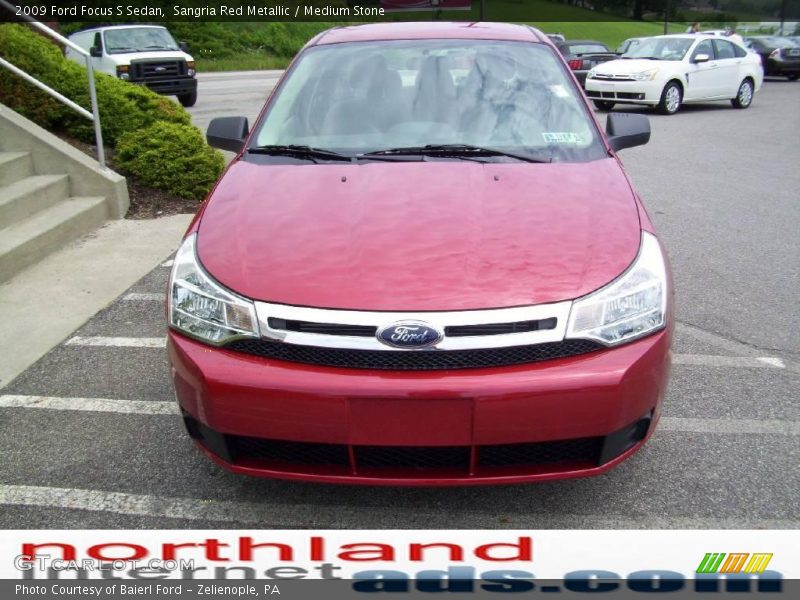 Sangria Red Metallic / Medium Stone 2009 Ford Focus S Sedan
