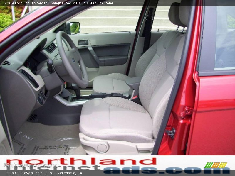 Sangria Red Metallic / Medium Stone 2009 Ford Focus S Sedan