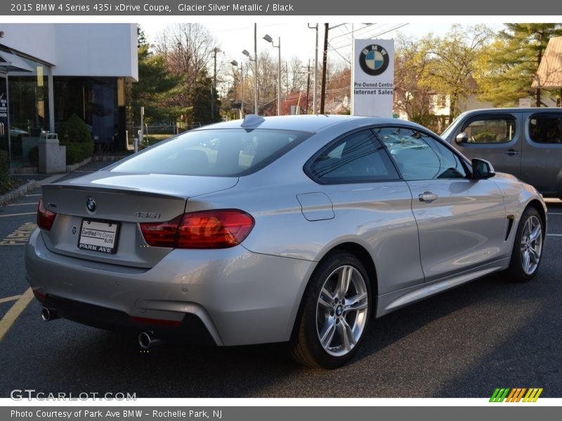 Glacier Silver Metallic / Black 2015 BMW 4 Series 435i xDrive Coupe