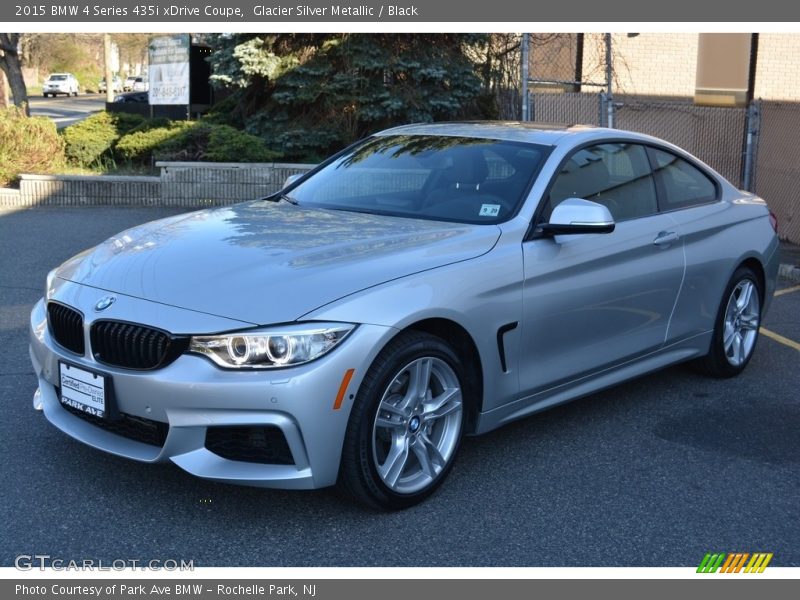 Glacier Silver Metallic / Black 2015 BMW 4 Series 435i xDrive Coupe