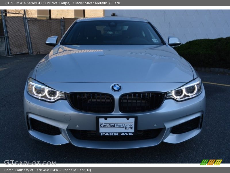 Glacier Silver Metallic / Black 2015 BMW 4 Series 435i xDrive Coupe